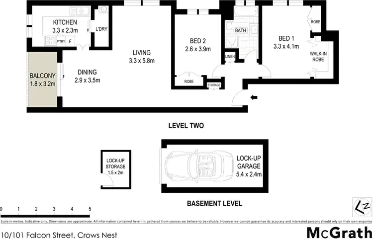 Floorplan of Homely apartment listing, 10/101 Falcon Street, Crows Nest NSW 2065