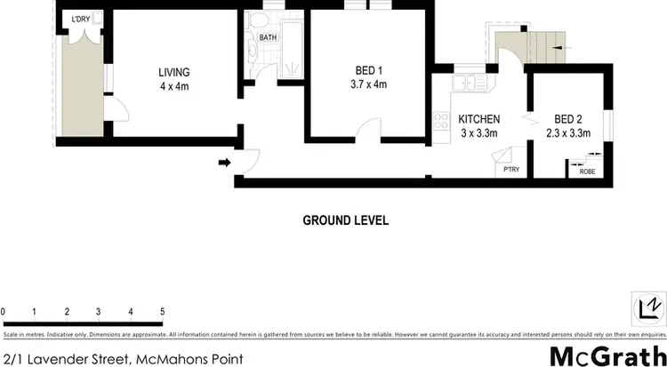Floorplan of Homely apartment listing, 2/1 Lavender Street, Mcmahons Point NSW 2060