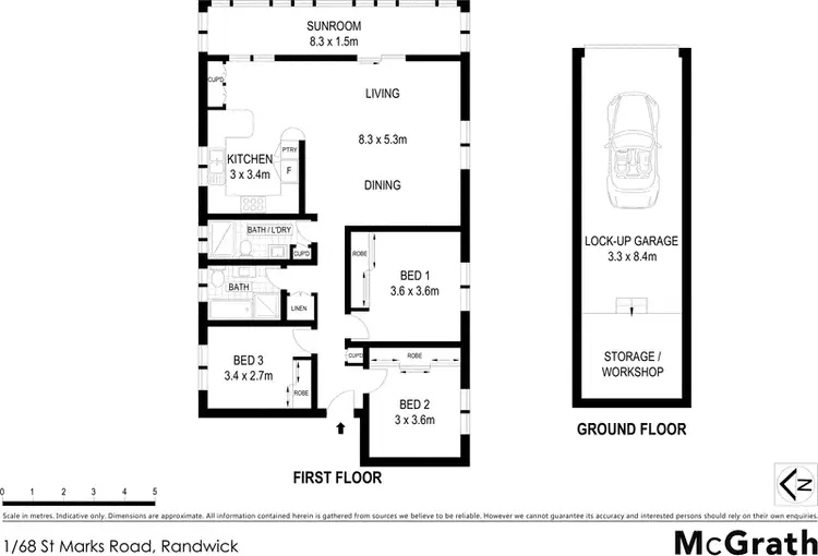 Floorplan of Homely apartment listing, 1/68 St Marks Road, Randwick NSW 2031