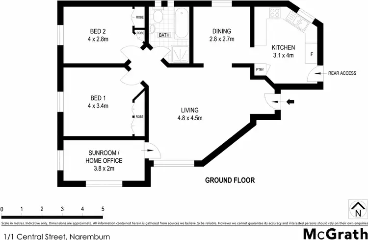 Floorplan of Homely apartment listing, 1/1 Central Street, Naremburn NSW 2065