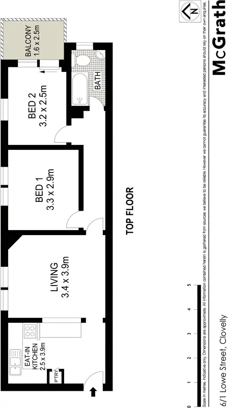 Floorplan of Homely apartment listing, 6/1 Lowe Street, Clovelly NSW 2031