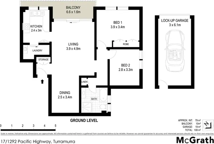 Floorplan of Homely unit listing, 17/1292 Pacific Highway, Turramurra NSW 2074