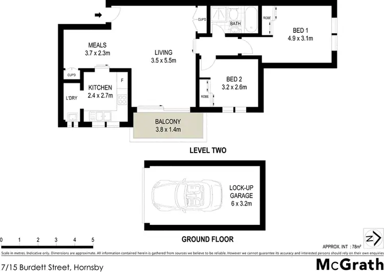 Floorplan of Homely apartment listing, 7/15 Burdett Street, Hornsby NSW 2077