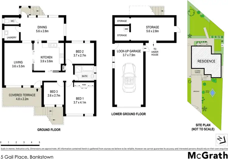 Floorplan of Homely house listing, 5 Gail Place, Bankstown NSW 2200
