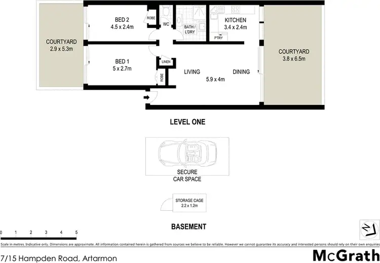 Floorplan of Homely apartment listing, 7/15 Hampden Road, Artarmon NSW 2064