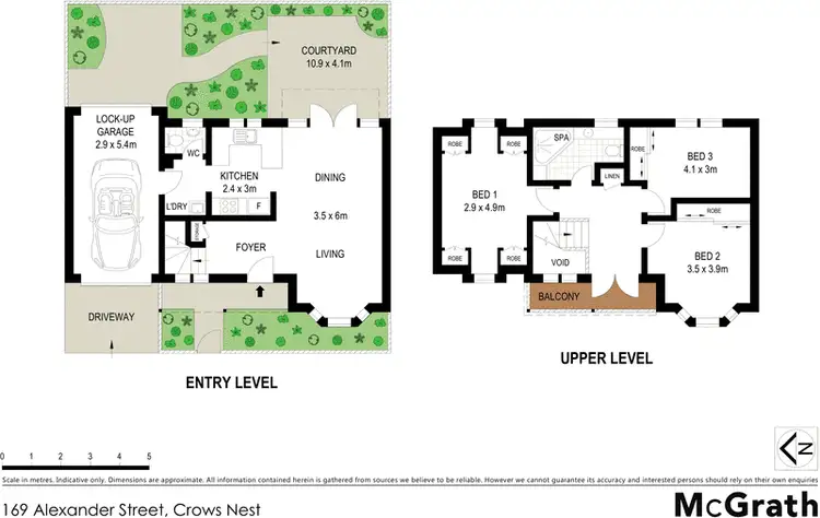 Floorplan of Homely townhouse listing, 169 Alexander Street, Crows Nest NSW 2065