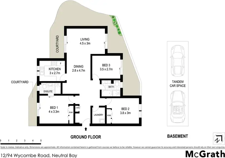 Floorplan of Homely apartment listing, 12/94 Wycombe Road, Neutral Bay NSW 2089