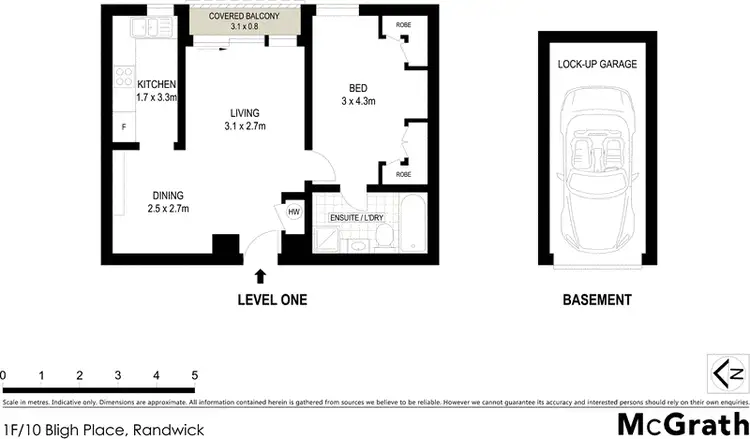 Floorplan of Homely apartment listing, 1F/10 Bligh Place, Randwick NSW 2031