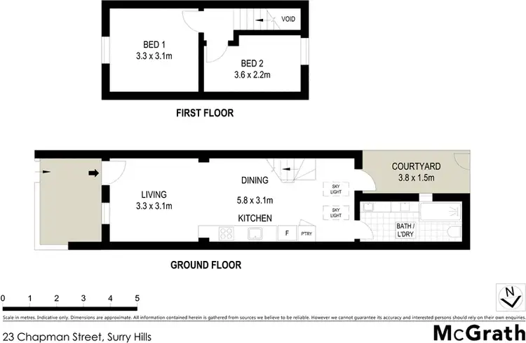 Floorplan of Homely townhouse listing, 23 Chapman Street, Surry Hills NSW 2010