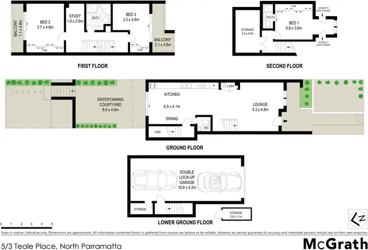 Floorplan of Homely townhouse listing, 5/3 Teale Place, North Parramatta NSW 2151