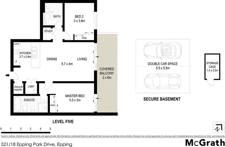 Floorplan of Homely apartment listing, 521/18 Epping Park Drive, Epping NSW 2121