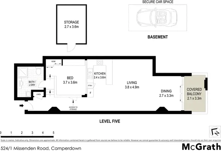 Floorplan of Homely apartment listing, 524/1 Missenden Road, Camperdown NSW 2050