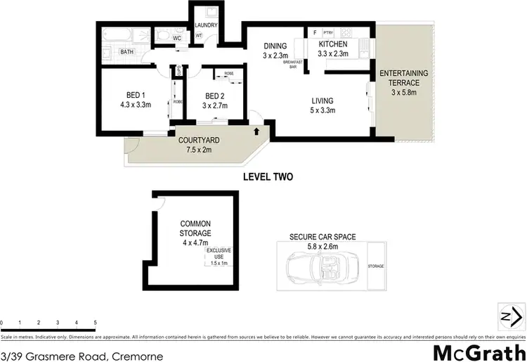 Floorplan of Homely apartment listing, 3/39 Grasmere Road, Cremorne NSW 2090