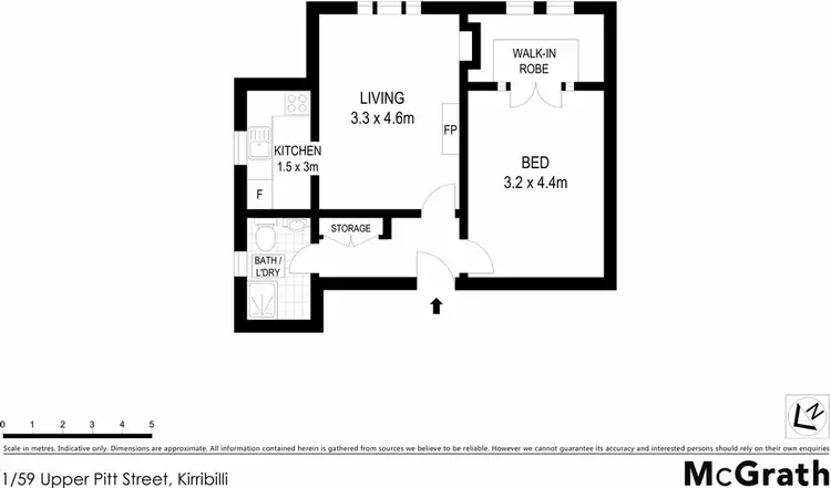 Floorplan of Homely apartment listing, 1/59 Upper Pitt Street, Kirribilli NSW 2061