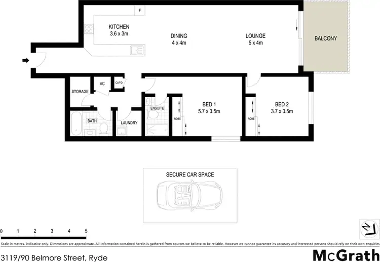 Floorplan of Homely apartment listing, 3119/90 Belmore Street, Ryde NSW 2112