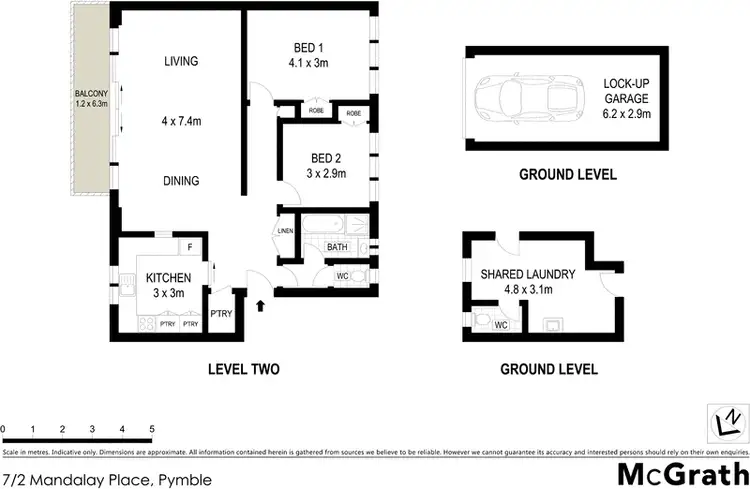Floorplan of Homely apartment listing, 7/2 Mandalay Place, Pymble NSW 2073
