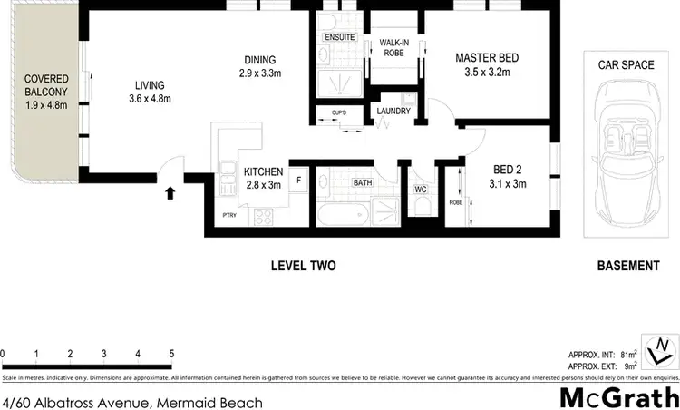 Floorplan of Homely apartment listing, 4/60 Albatross Avenue, Mermaid Beach QLD 4218