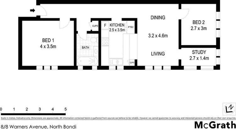 Floorplan of Homely apartment listing, 8/8 Warners Avenue, North Bondi NSW 2026