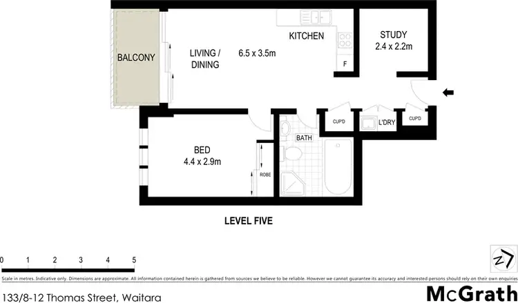 Floorplan of Homely apartment listing, 133/8 Thomas Street, Waitara NSW 2077