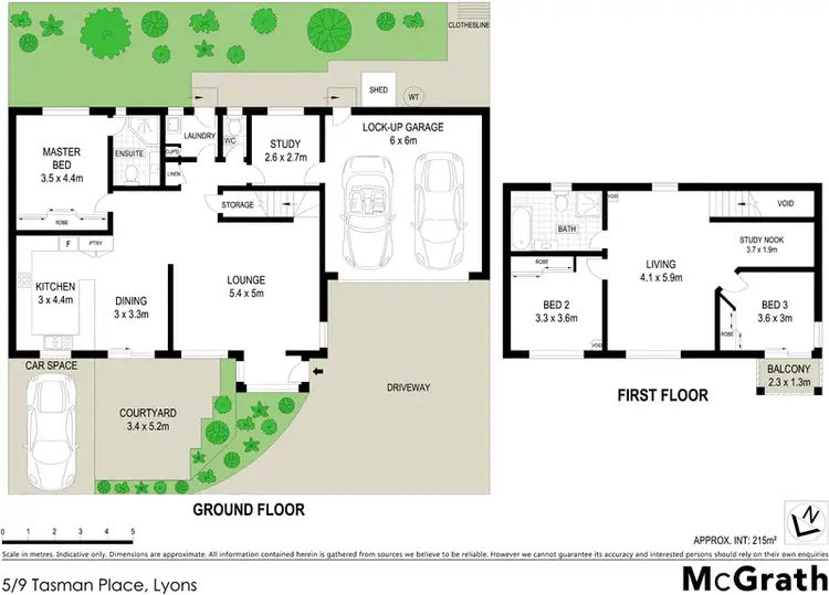 Floorplan of Homely townhouse listing, 5/9 Tasman Place, Lyons ACT 2606