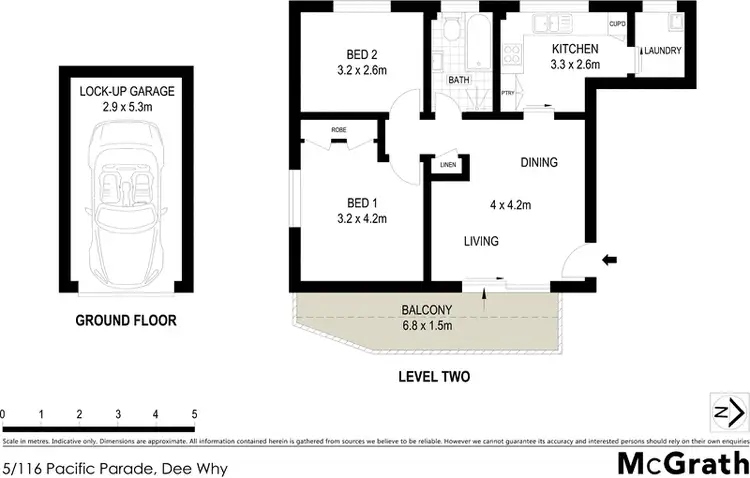 Floorplan of Homely apartment listing, 5/116 Pacific Parade, Dee Why NSW 2099