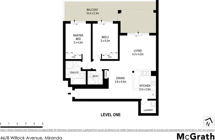 Floorplan of Homely apartment listing, 46/8 Willock Avenue, Miranda NSW 2228