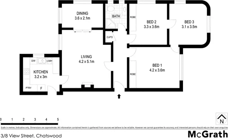 Floorplan of Homely apartment listing, 3/8 View Street, Chatswood NSW 2067