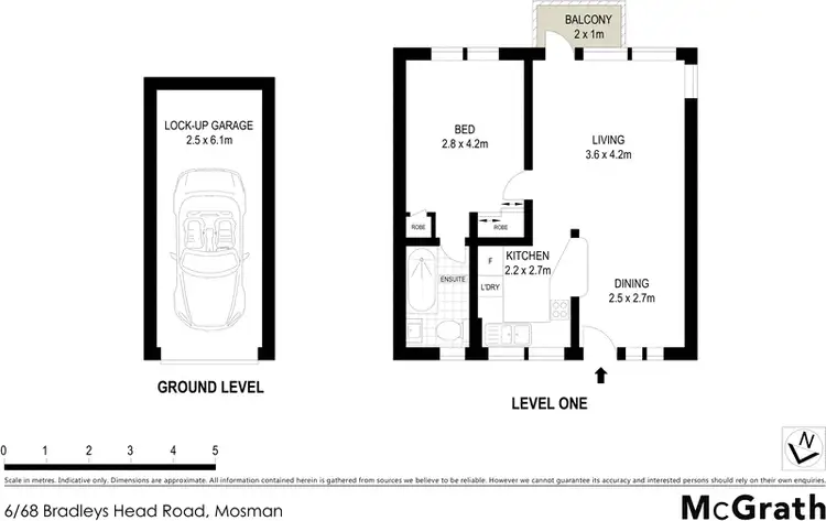 Floorplan of Homely apartment listing, 6/68 Bradleys Head Road, Mosman NSW 2088