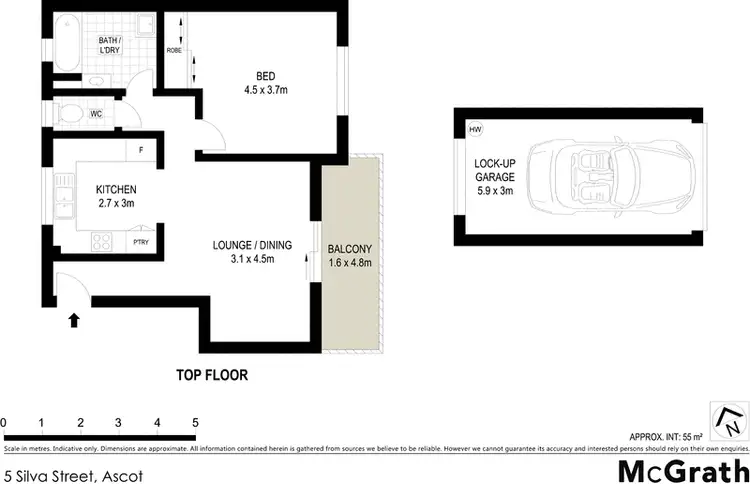 Floorplan of Homely apartment listing, 9/5 Silva Street, Ascot QLD 4007