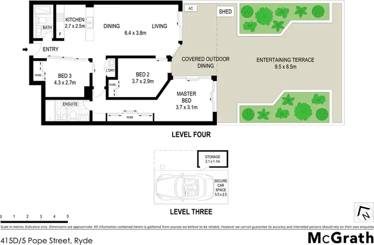 Floorplan of Homely apartment listing, 415D/5 Pope Street, Ryde NSW 2112