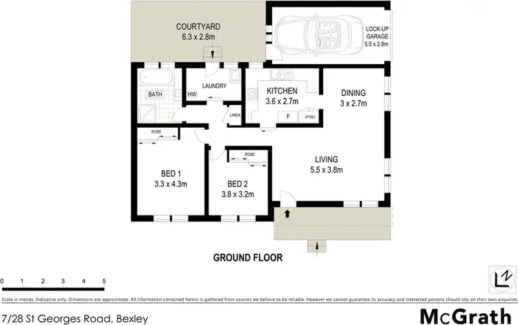 Floorplan of Homely villa listing, 7/28 St Georges Road, Bexley NSW 2207