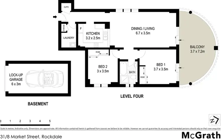 Floorplan of Homely apartment listing, 31/8 Market Street, Rockdale NSW 2216