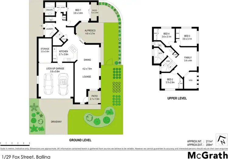 Floorplan of Homely semi-detached listing, 1/29 Fox Street, Ballina NSW 2478