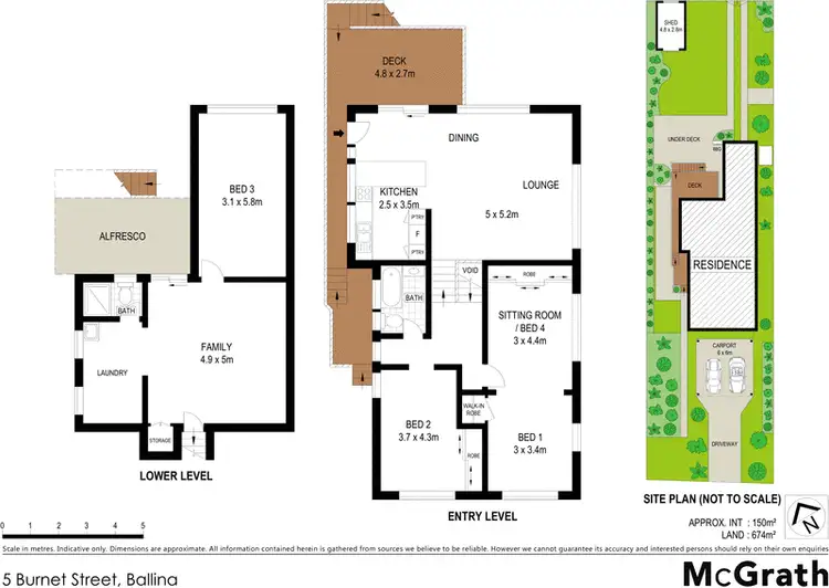 Floorplan of Homely house listing, 5 Burnet Street, Ballina NSW 2478