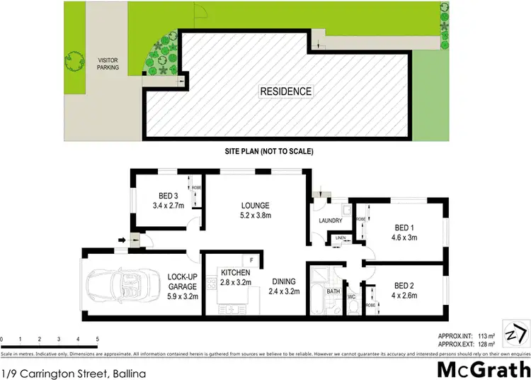Floorplan of Homely villa listing, 1/9 Carrington Street, Ballina NSW 2478
