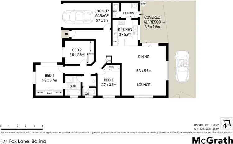 Floorplan of Homely villa listing, 1/4 Fox Lane, Ballina NSW 2478