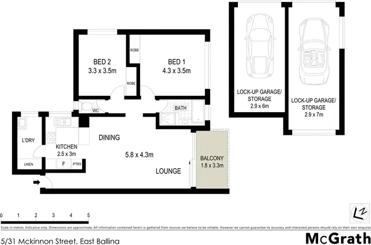 Floorplan of Homely apartment listing, 5/31 Mckinnon Street, East Ballina NSW 2478