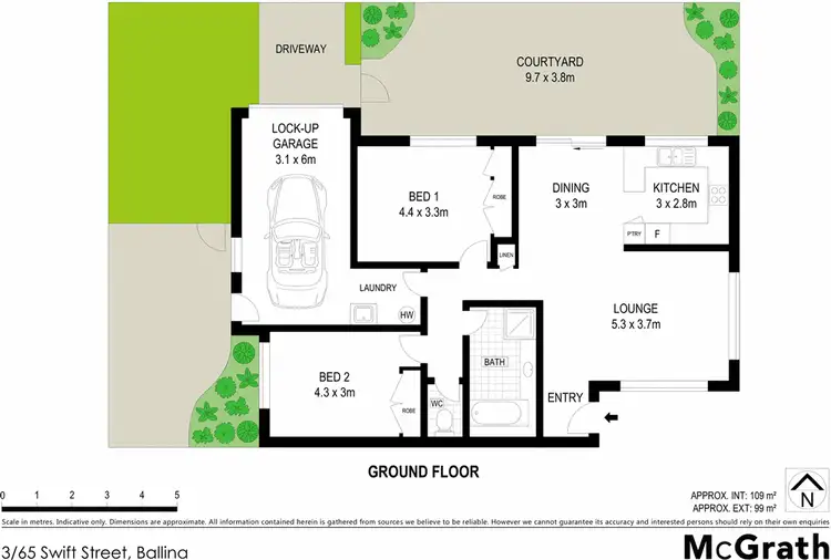 Floorplan of Homely villa listing, 3/65 Swift Street, Ballina NSW 2478