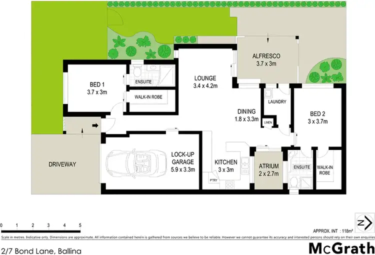 Floorplan of Homely villa listing, 2/7 Bond Lane, Ballina NSW 2478