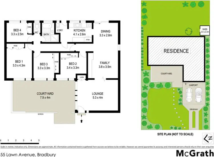 Floorplan of Homely house listing, 55 Lawn Avenue, Bradbury NSW 2560