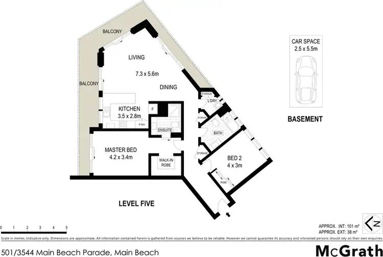 Floorplan of Homely apartment listing, 501/3544 Main Beach Parade, Main Beach QLD 4217