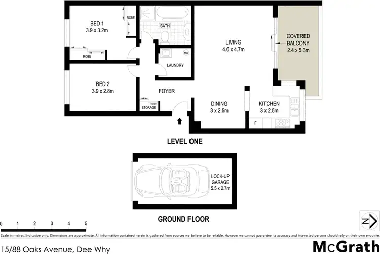 Floorplan of Homely apartment listing, 15/88 Oaks Avenue, Dee Why NSW 2099