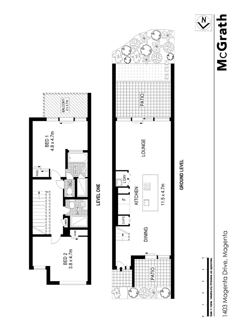 Floorplan of Homely townhouse listing, 1403 Magenta Drive, Magenta NSW 2261