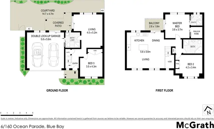 Floorplan of Homely townhouse listing, 6/160 Ocean Parade, Blue Bay NSW 2261