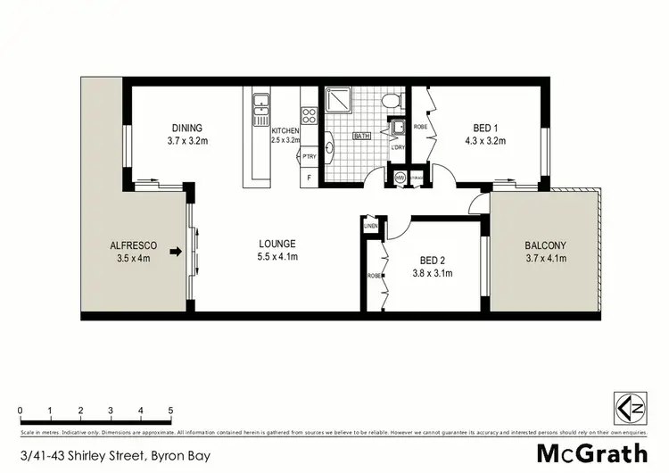 Floorplan of Homely apartment listing, 3/41 Shirley Street, Byron Bay NSW 2481
