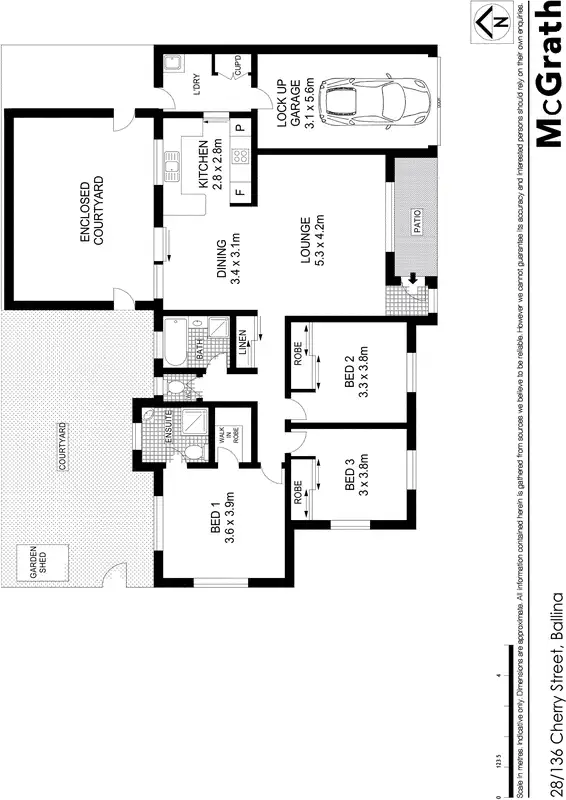 Floorplan of Homely villa listing, 28/136 Cherry Street, Ballina NSW 2478