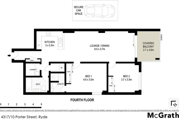 Floorplan of Homely apartment listing, 4317/10 Porter Street, Ryde NSW 2112