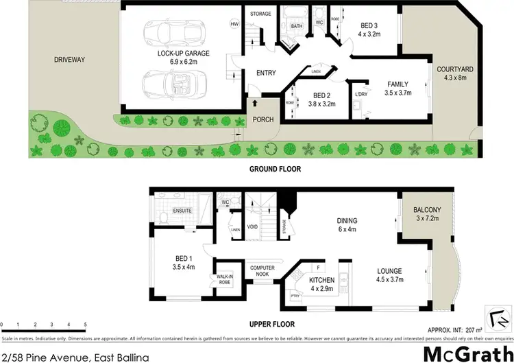 Floorplan of Homely townhouse listing, 2/58 Pine Avenue, East Ballina NSW 2478