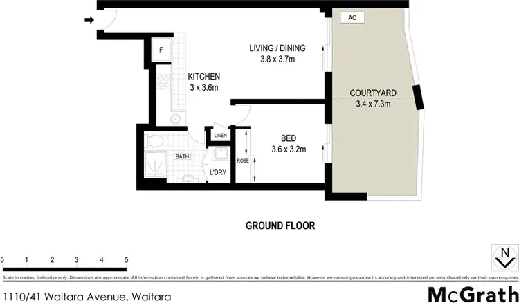 Floorplan of Homely apartment listing, 1110/41 Waitara Avenue, Waitara NSW 2077