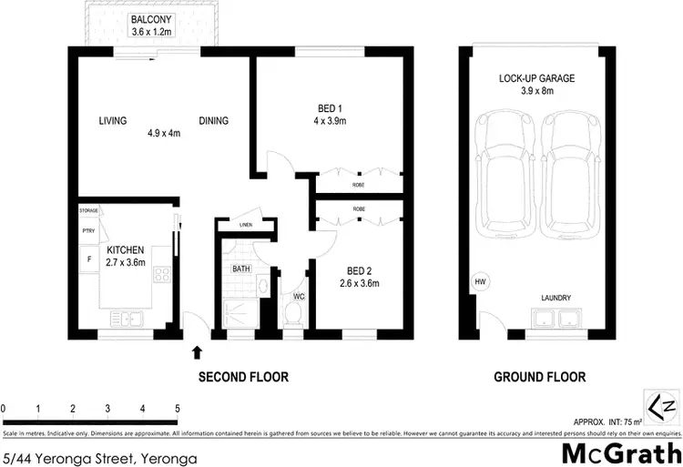 Floorplan of Homely apartment listing, 5/44 YERONGA Street, Yeronga QLD 4104